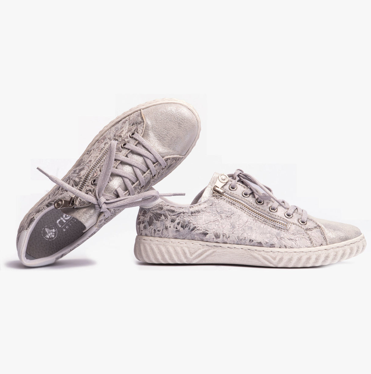 Rieker N0900-90 Womens Shoes Silver