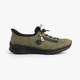 Rieker N3267-54 Nikita Womens Bungee Lace Shoes Green