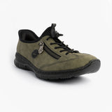Rieker N3267-54 Nikita Womens Bungee Lace Shoes Green