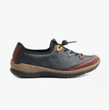Rieker N3271-35 Womens Shoes Navy/Combi