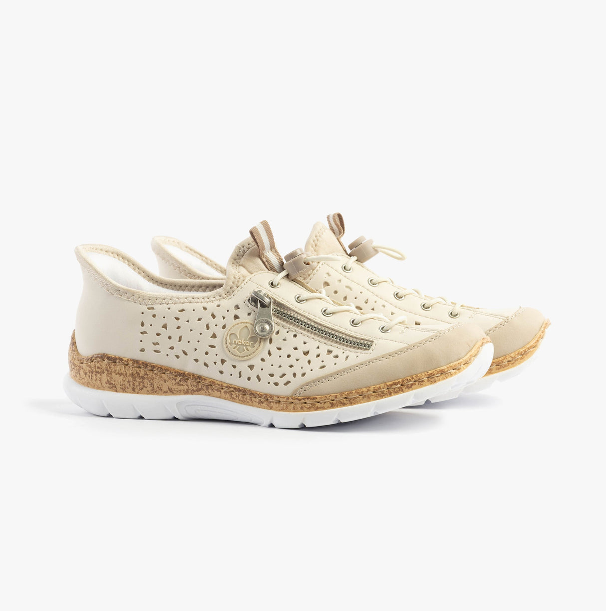 Rieker N42V3-60 Womens Shoes Beige
