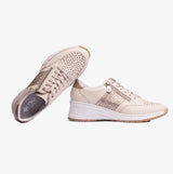 Rieker N4344-60 Womens Shoes Beige