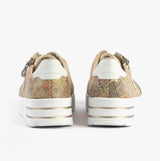 Rieker N8103-60 Womens Shoes Beige Combination