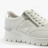 Rieker N8322-80 Womens Shoes White
