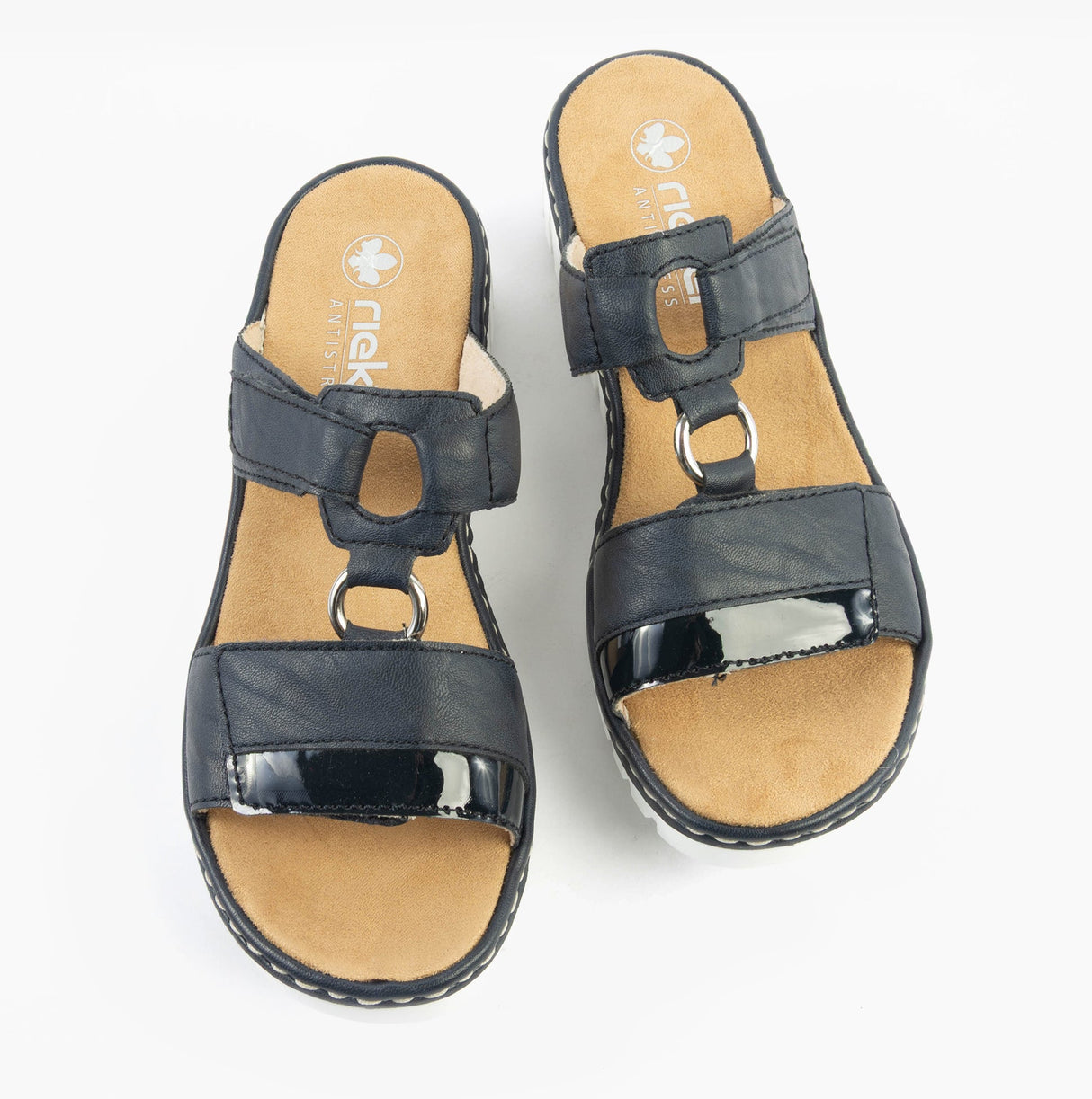 Rieker V1396-14 Womens Sandals Blue