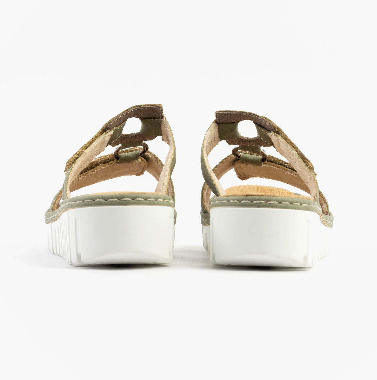 Rieker V1396-52 Womens Sandals Green Combination