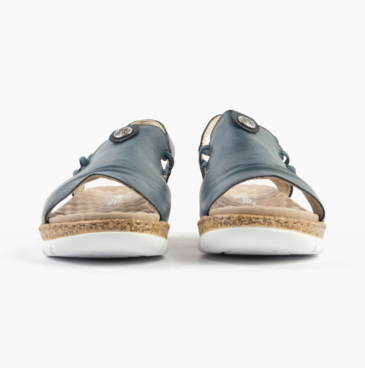 Rieker V2272-14 Womens Sandals Blue