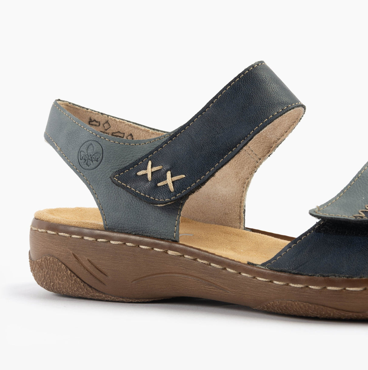 Rieker V2860-14 Womens Sandals Blue