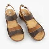 Rieker V2860-24 Womens Sandals Brown