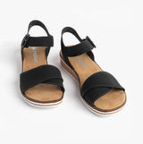 Rieker V3691-00 Womens Sandals Black