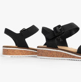 Rieker V3691-00 Womens Sandals Black