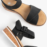 Rieker V3691-00 Womens Sandals Black