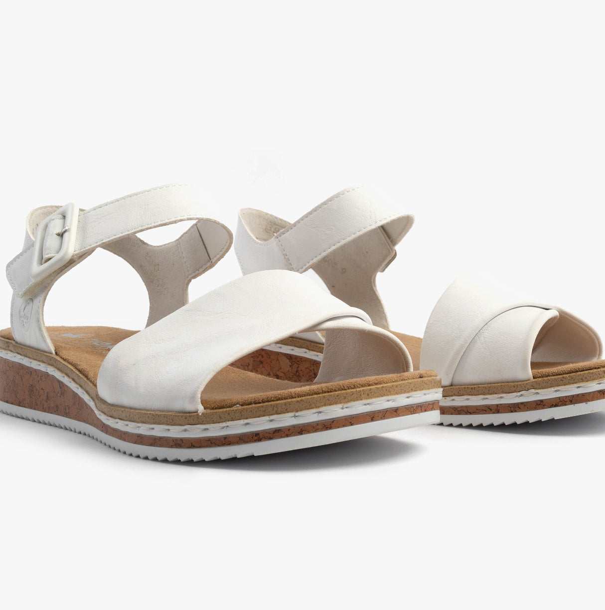 Rieker V3691-80 Womens Sandals White