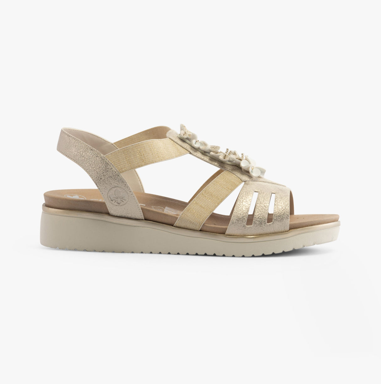 Rieker V3788-60 Womens Sandals Beige