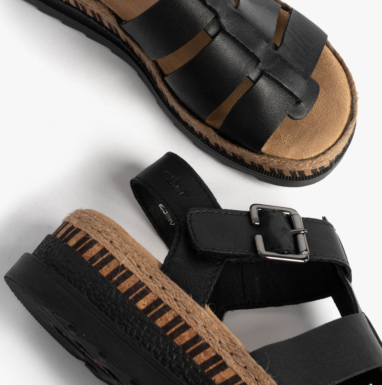 Rieker V7904-00 Womens Sandals Black