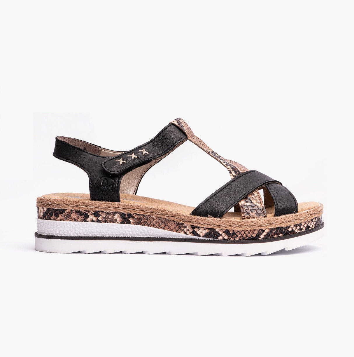 Rieker V7919-00 Womens Sandals Black