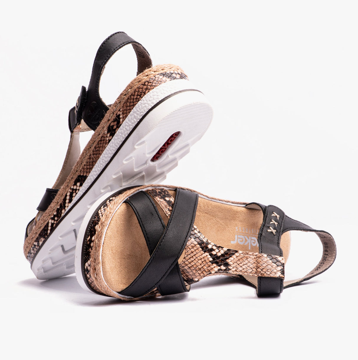 Rieker V7919-00 Womens Sandals Black