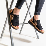 Rieker V7972-00 Womens Sandals Black