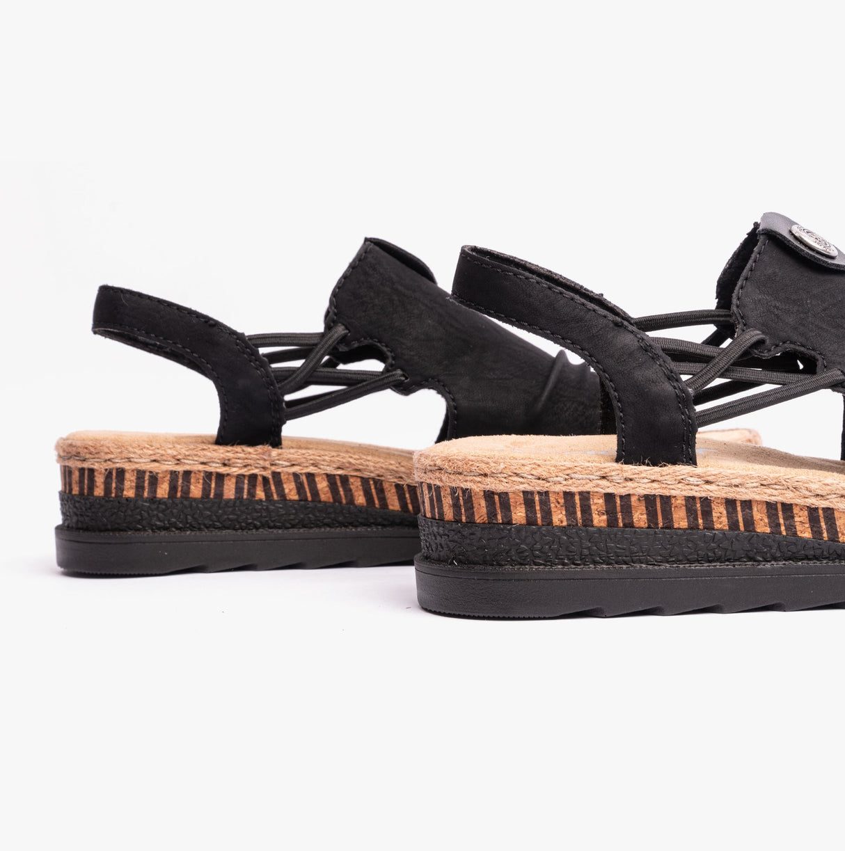 Rieker V7972-00 Womens Sandals Black