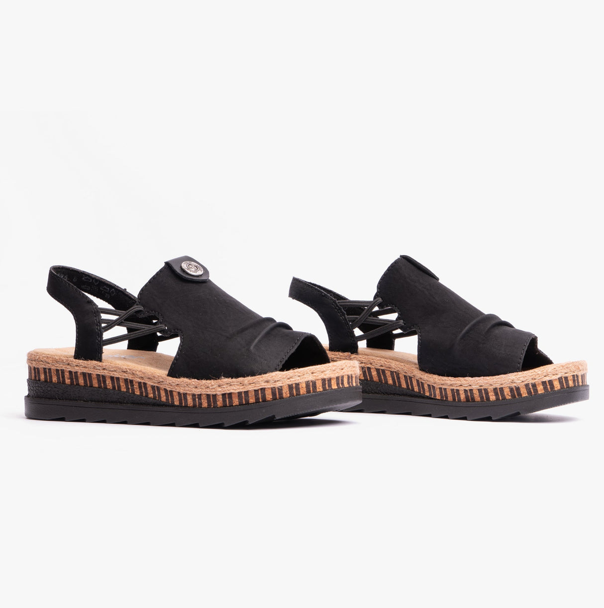 Rieker V7972-00 Womens Sandals Black