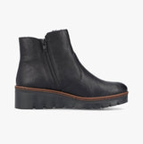 Rieker X9165-00 Womens Ankle Boots Black
