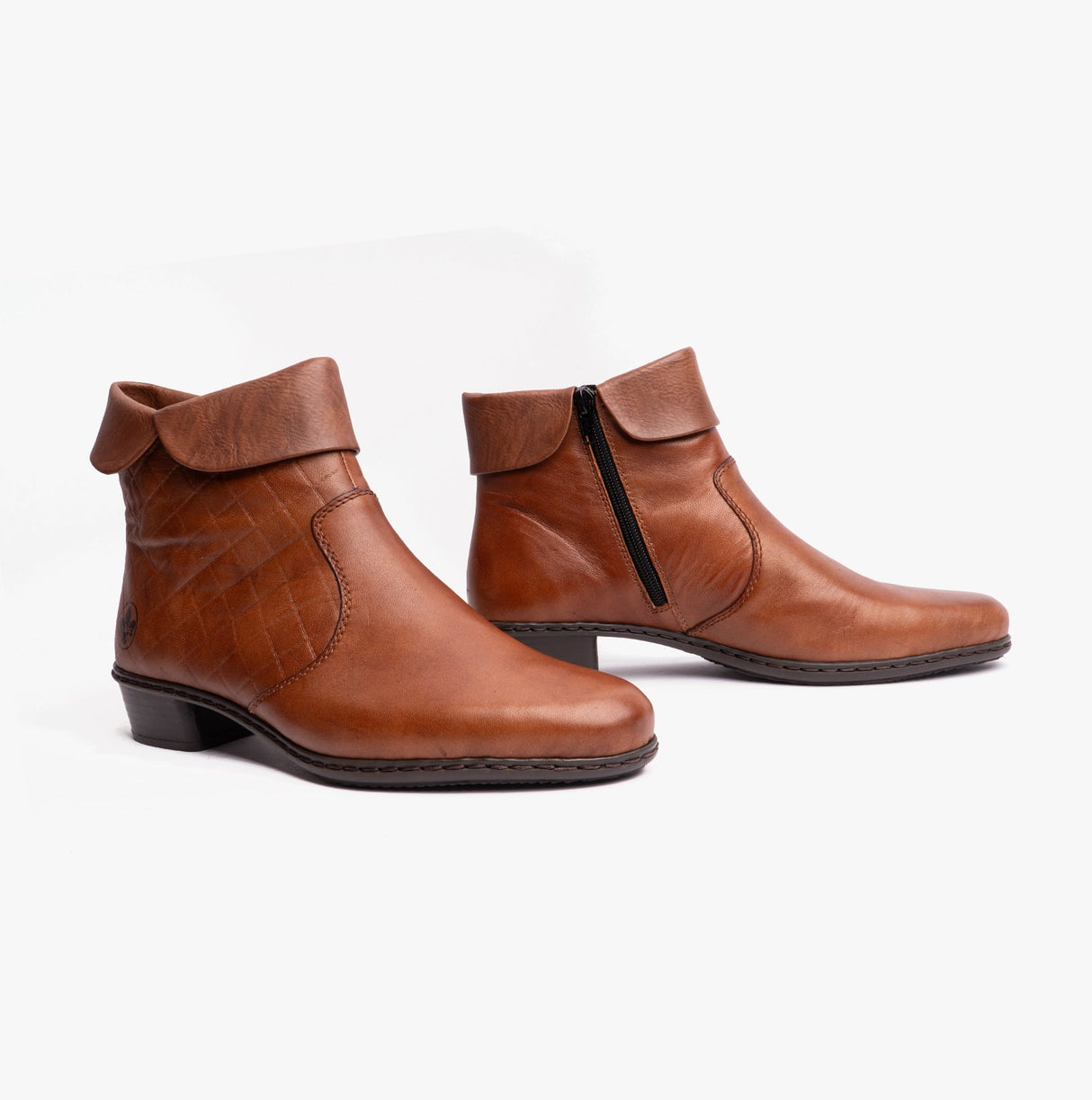 Rieker Y07D0-25 Womens Leather Boots Brown