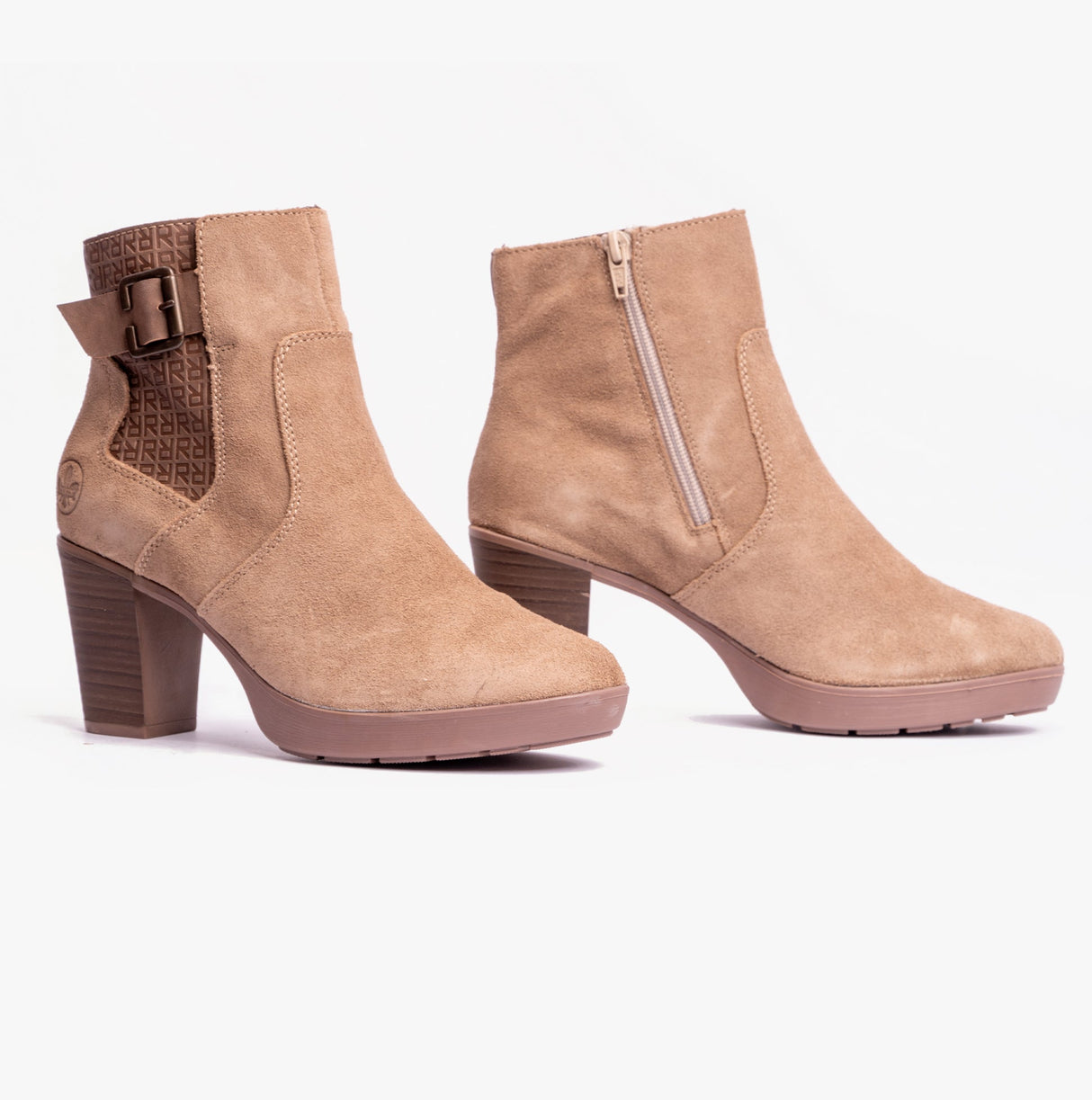 Rieker Y2252-64 Womens Ankle Boots Beige