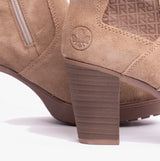 Rieker Y2252-64 Womens Ankle Boots Beige