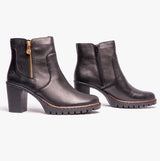 Rieker Y2557-00 Womens Leather Boots Black