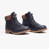Rieker Z0445-14 Womens D-Ring Boots Blue