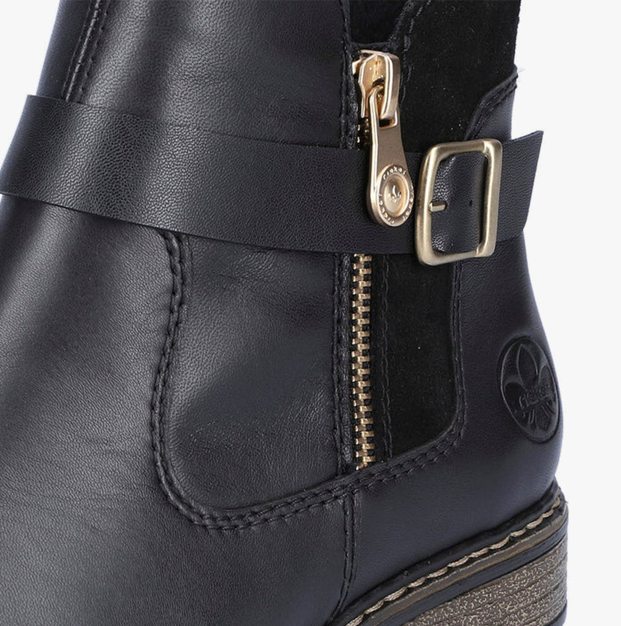 Rieker Z4959-00 Womens Leather Boots Black