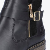 Rieker Z4959-00 Womens Leather Boots Black