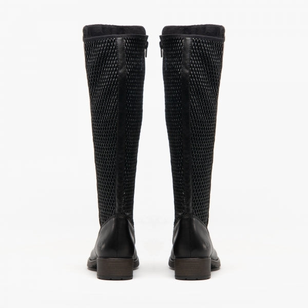 Rieker Z9591-00 Womens Tall Boots Black