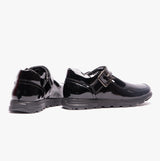 G716AP Girls Patent T-Bar School Shoes Black Patent