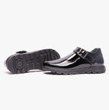 G716AP Girls Patent T-Bar School Shoes Black Patent
