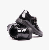 G716AP Girls Patent T-Bar School Shoes Black Patent