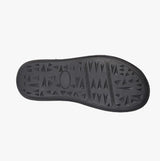 M024A Mens Padded Leather Clog Slippers Black