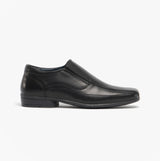 Roamers RONNY Boys Leather Slip On Shoes Black