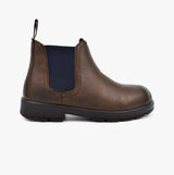 Roamers B820GB Unisex Kids Leather Chelsea Boots Waxy Brown