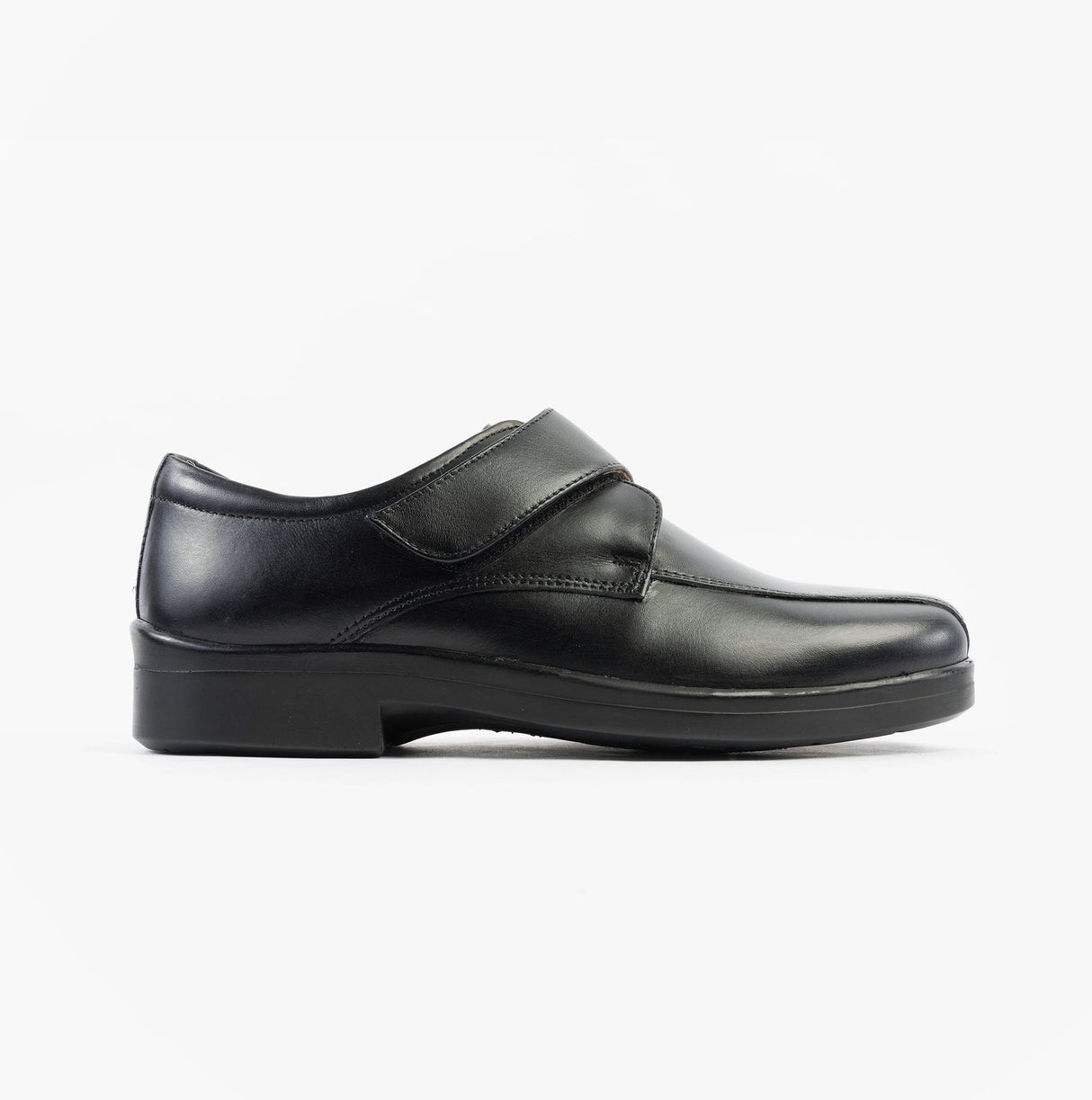 Roamers TEDDY Mens Touch Fasten Apron Shoes Black