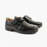 Roamers TEDDY Mens Touch Fasten Apron Shoes Black