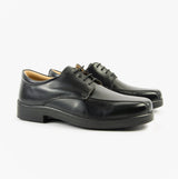 Roamers MILTON Mens Leather Tramline Gibson Shoes Black