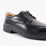 Roamers MILTON Mens Leather Tramline Gibson Shoes Black