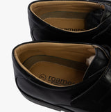 Roamers ROBBIN Mens Leather Touch Fasten Shoes Black
