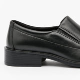 Roamers MURRAY Mens Leather Loafer Shoes Black