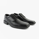 Roamers PERRY Mens Soft Leather Derby Shoes Black