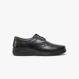 Roamers MACKENZIE Mens Leather Wide (E) Fit Shoes Black