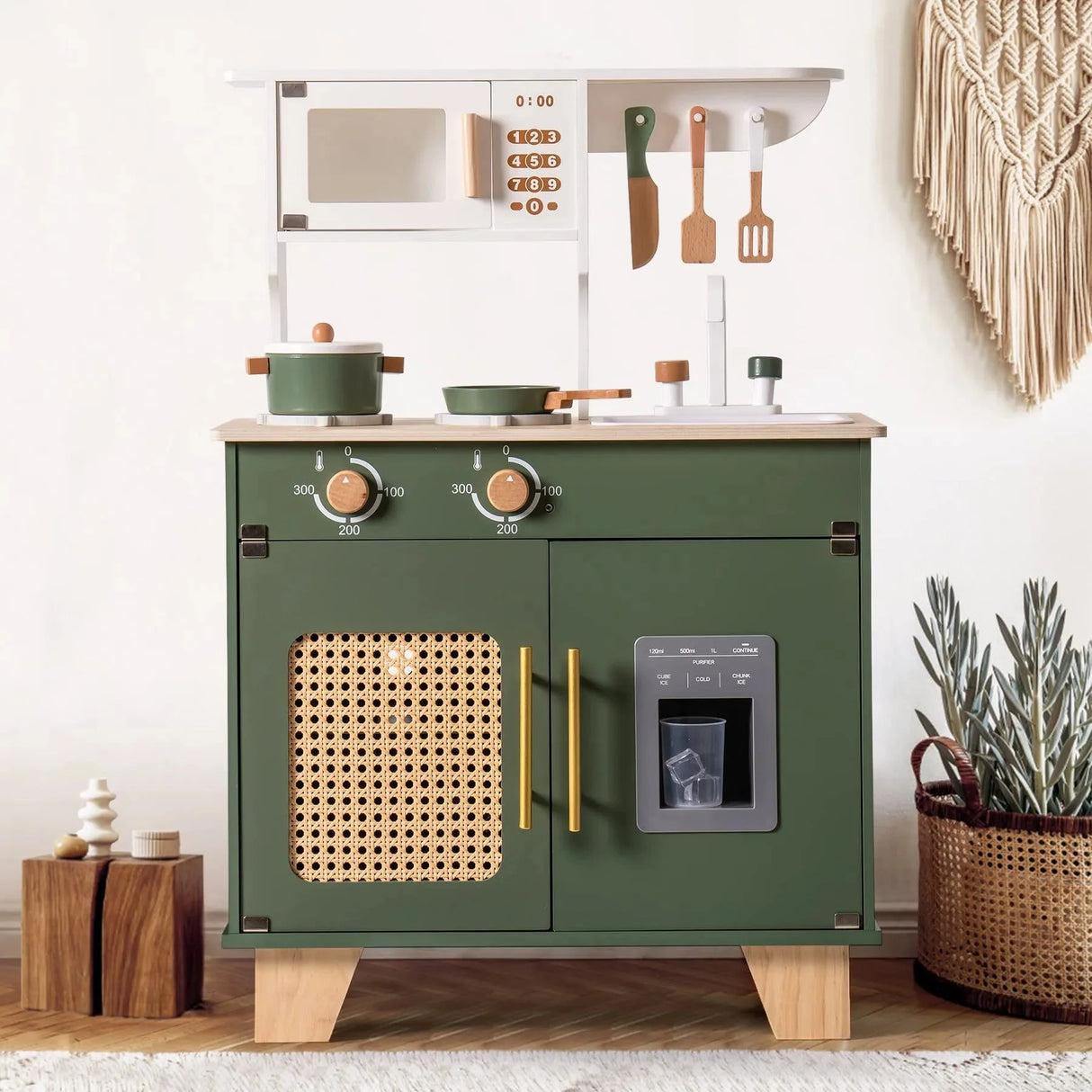 Tiny Chef - Wooden Play Kitchen - Vintage Green