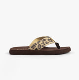 Rocket Dog ADIOS DEXTER LEOPARD Womens Flip Flops Tan