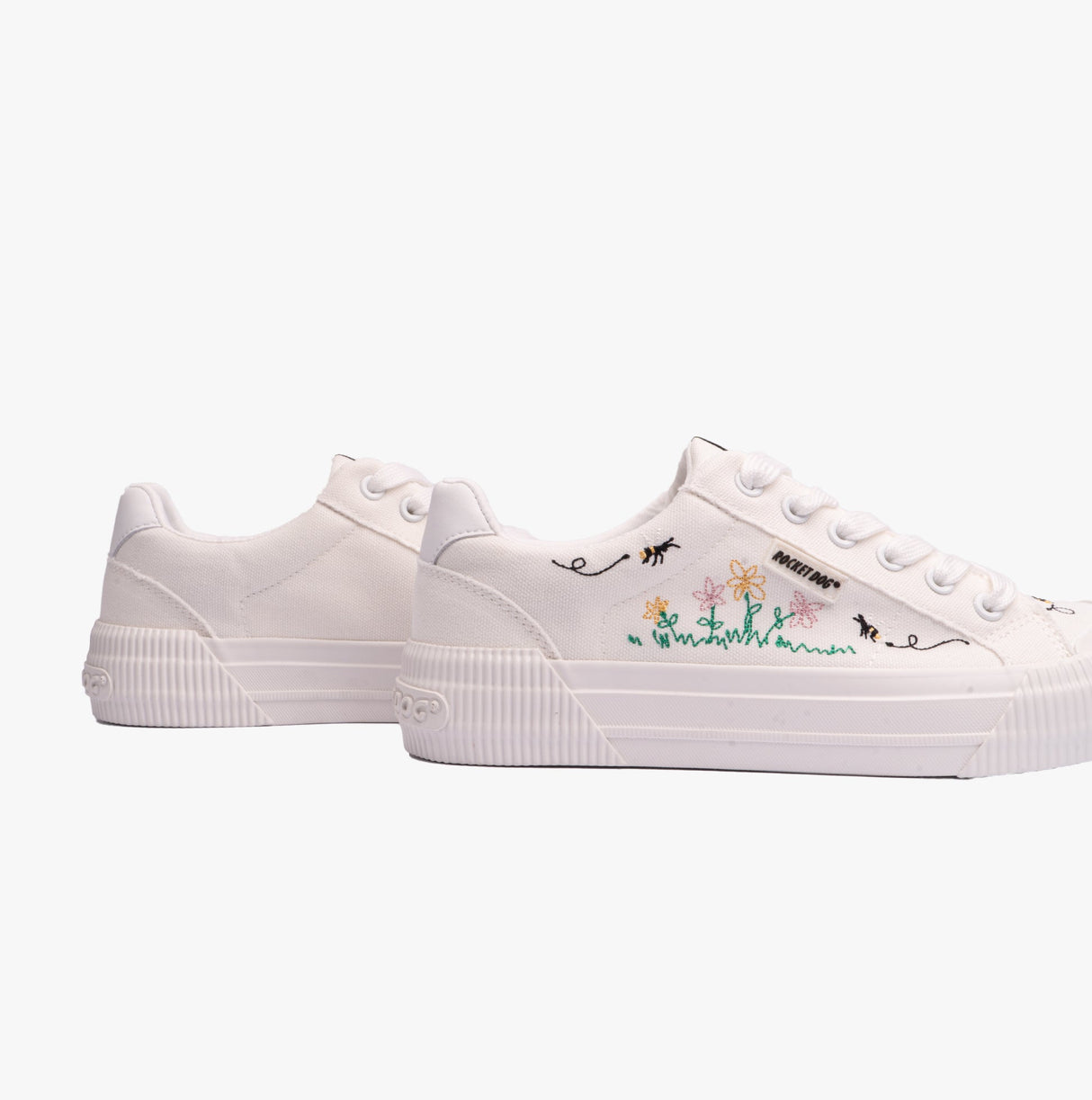 Rocket Dog CHEERY EMBROIDERY 12A Womens Trainers White